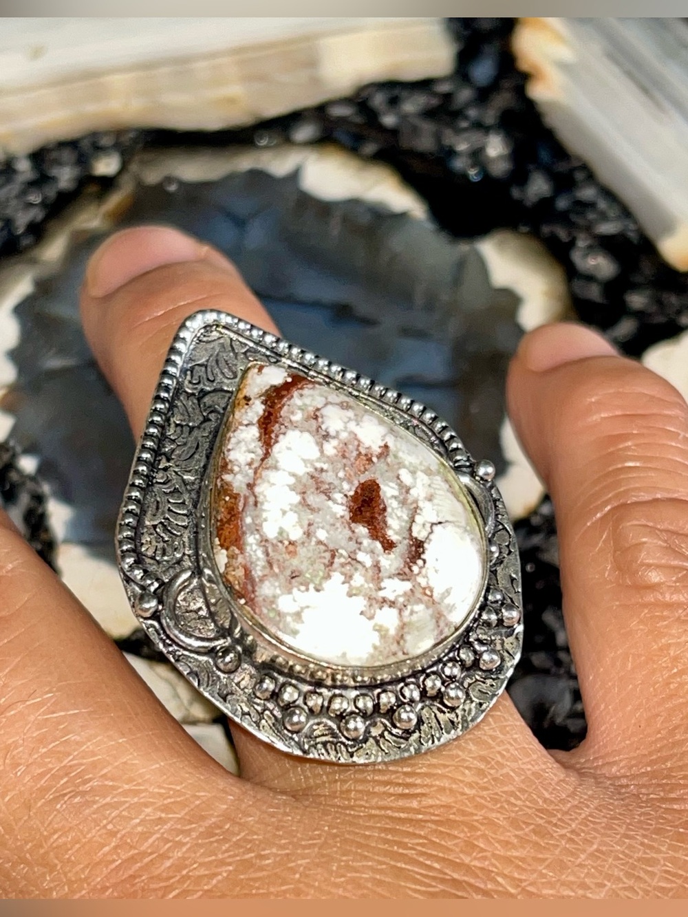 Wild Horse Jasper Magnesite Ring Size 6 1/4